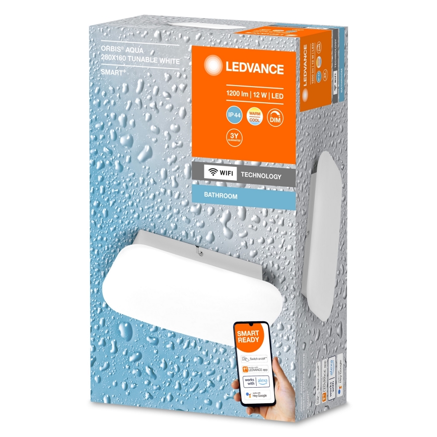 Ledvance - LED ljusreglerad badrumslampa  SMART+ AQUA LED/12W/230V 3000-6500K IP44 Wi-Fi