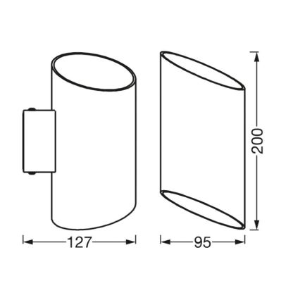 Ledvance - LED ljusreglerad vägglampa  SMART+ CYLINDRO LED/12W/230V 3000-6500K Wi-Fi vit 