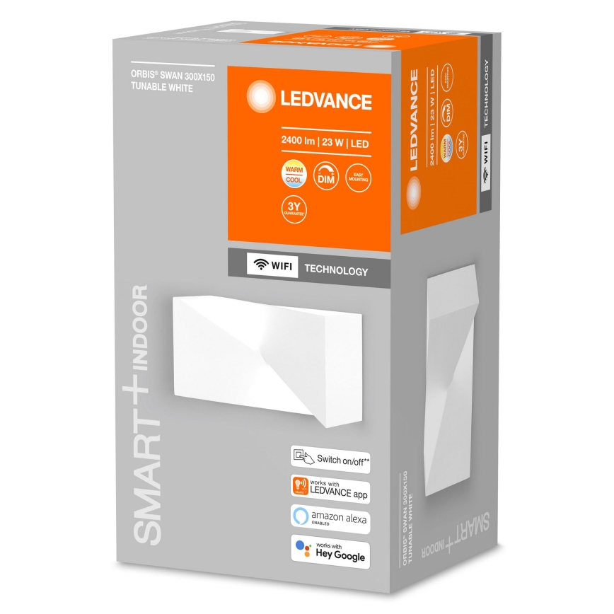 Ledvance - LED ljusreglerad vägglampa  SMART+ SWAN LED/23W/230V 3000-6500K Wi-Fi