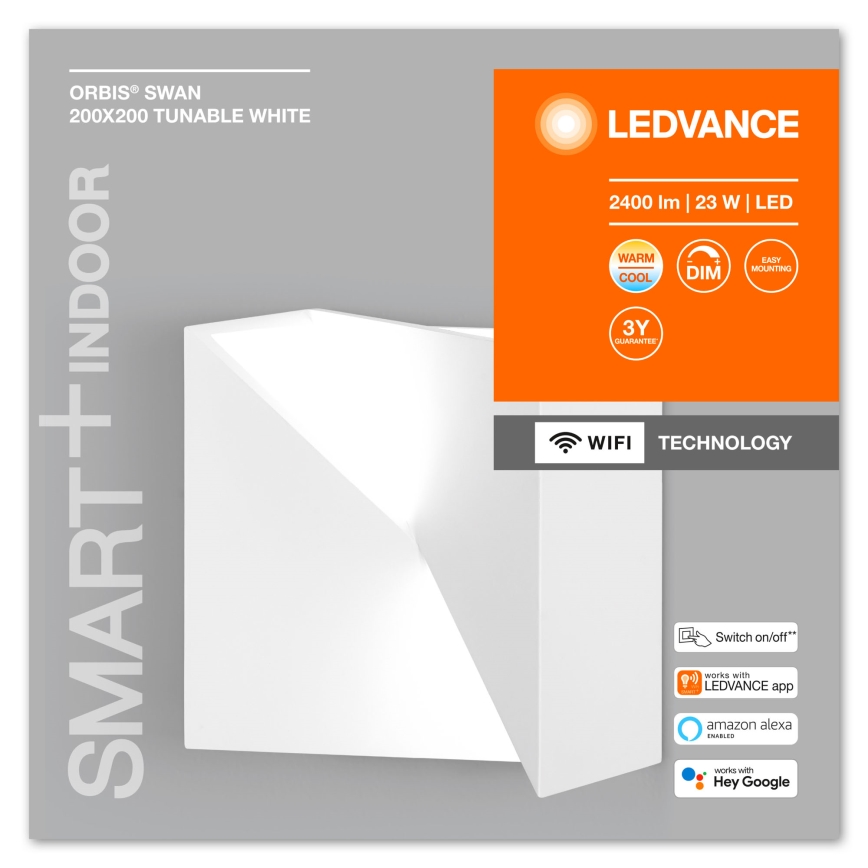 Ledvance - LED ljusreglerad vägglampa  SMART+ SWAN LED/23W/230V 3000-6500K Wi-Fi