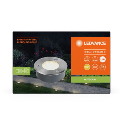 Ledvance - LED-lampa för utomhusbruk ENDURA HYBRID SPIKE LED/1W/12V IP44