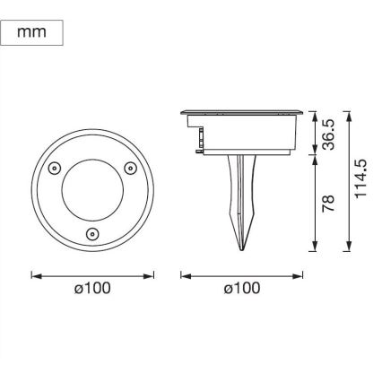 Ledvance - LED-lampa för utomhusbruk ENDURA HYBRID SPIKE LED/1W/12V IP44