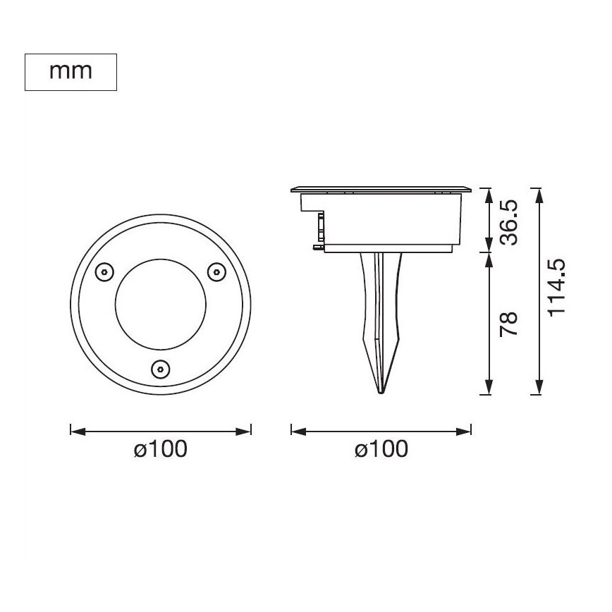 Ledvance - LED-lampa för utomhusbruk ENDURA HYBRID SPIKE LED/1W/12V IP44