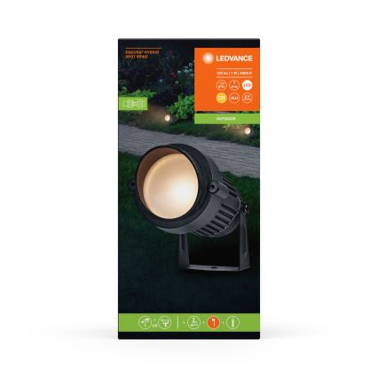 Ledvance - LED-lampa för utomhusbruk ENDURA HYBRID SPOT SPIKE LED/1W/12V IP44