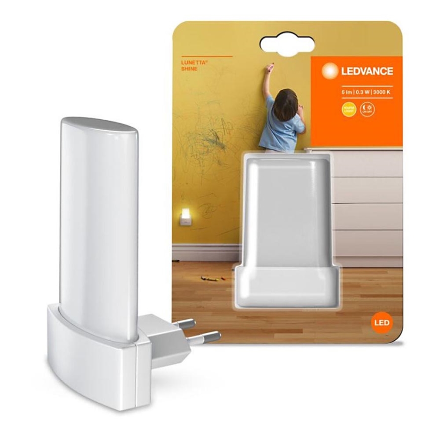 Ledvance - LED nattlampa med sensor LUNETTA LED/0,28W/230V 3000K