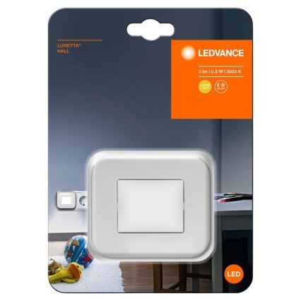 Ledvance - LED nattlampa med sensor LUNETTA LED/0,2W/230V 3000K