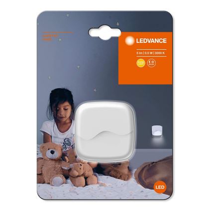 Ledvance - LED nattlampa med sensor och kontakt LUNETTA LED/0,5W/230V 3000K