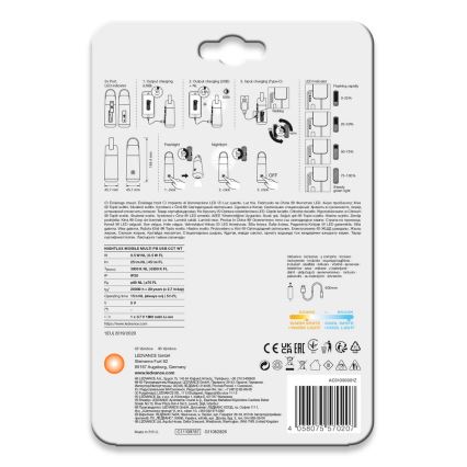 Ledvance - LED Powerbank med ficklampfunktion MOBILE LED/0,5W/5V 1800 mAh 2xUSB