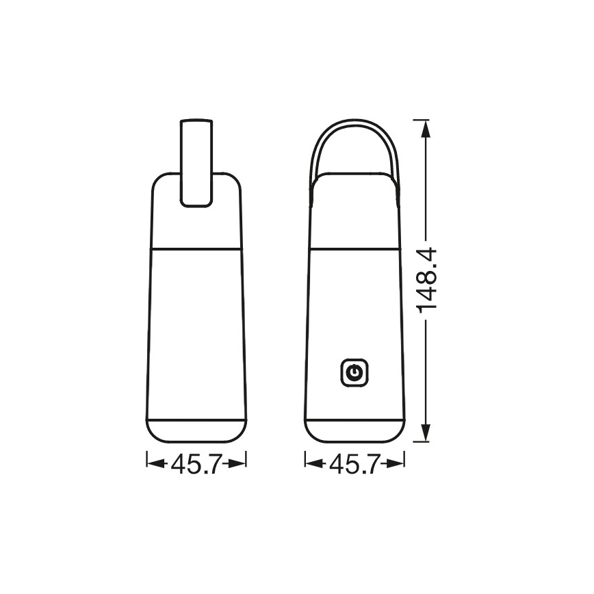 Ledvance - LED Powerbank med ficklampfunktion MOBILE LED/0,5W/5V 1800mAh 2xUSB