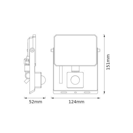Ledvance - LED-strålkastare med rörelse- och skymningssensor FLOODLIGHT LED/20W/230V 4000K IP65