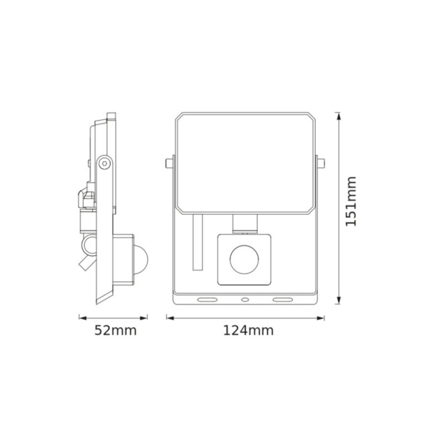 Ledvance - LED-strålkastare med rörelse- och skymningssensor FLOODLIGHT LED/20W/230V 4000K IP65