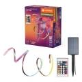 Ledvance - LED RGB dimbar solcellsdriven remsa FLEX MAGIC 3m LED/1,2W/3,7V 2000 mAh IP44 + fjärrkontroll