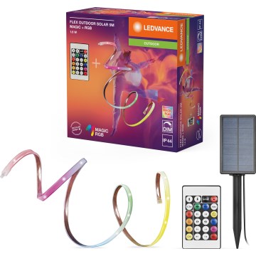 Ledvance - LED RGB dimbar solcellsremsa FLEX MAGIC 5m LED/1,6W/5V + fjärrkontroll