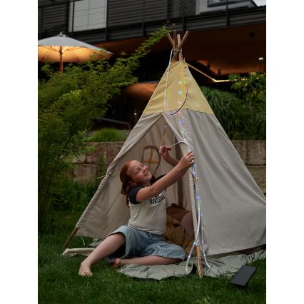 Ledvance - LED RGB dimbar solcellsremsa FLEX MAGIC 5m LED/1,6W/5V + fjärrkontroll