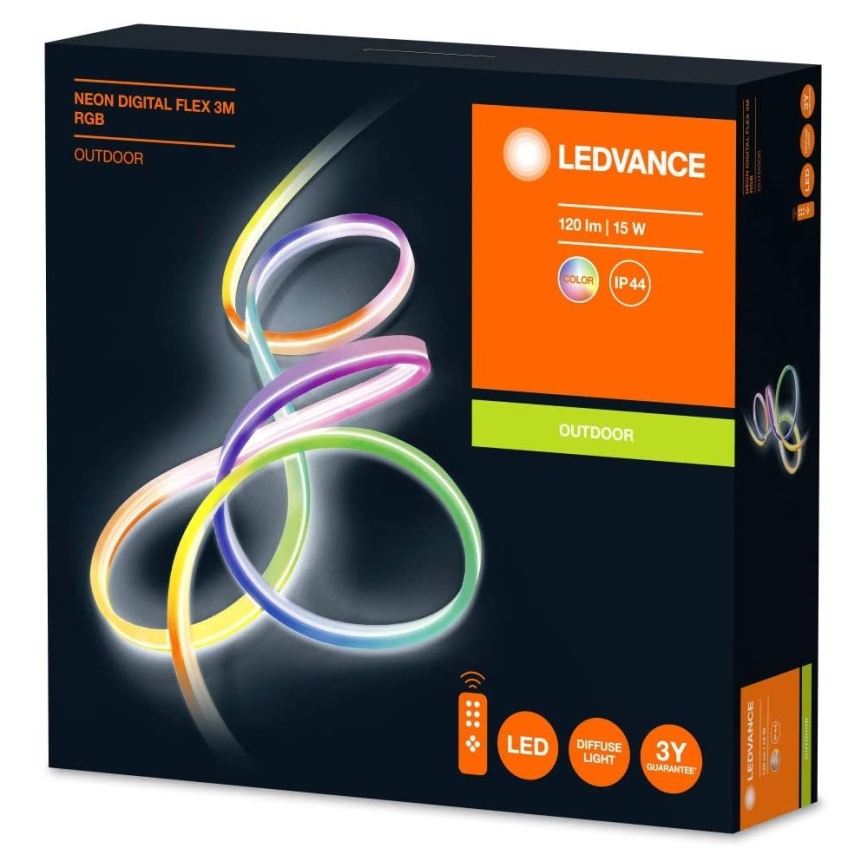 Ledvance - LED RGB Dimbar utomhus ljusslinga FLEX 3m LED/15W/230V IP44 + Fjärrstyrd