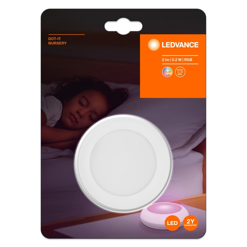 Ledvance - LED RGB Touch-orienteringslampa DOT-IT LED/0,2W/4,5V