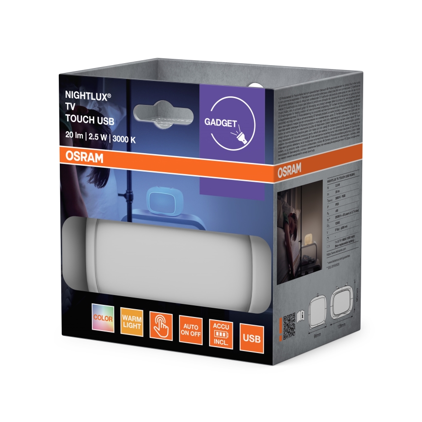 Ledvance - LED RGBW beröringsstyrd barnnattlampa TOUCH LED/2,5W/5V