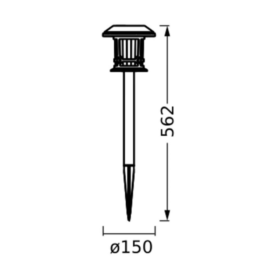 Ledvance - LED RGBW Dimbar solcellslampa SMART+ SOLAR LED/0,12W/3,2V 3000-6500K IP44