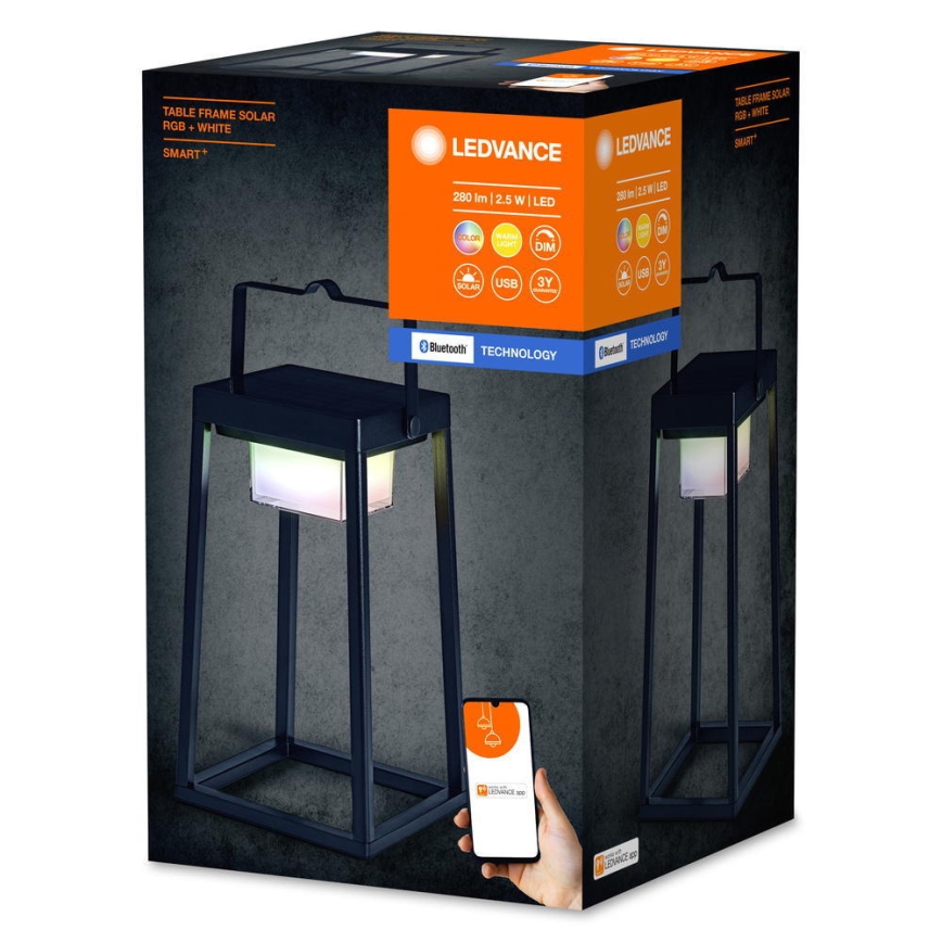 Ledvance - LED RGBW Dimbara solcellslampa SMART+ TABLE LED/2,5W/3,7V 2200 mAh IP44