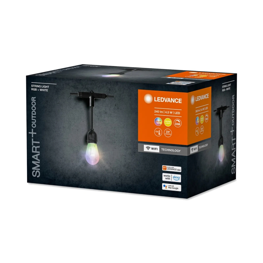 Ledvance - LED RGBW Dimbar utomhuskedja SMART+ STRING 12xLED/0,37W/230V IP44 Wi-Fi