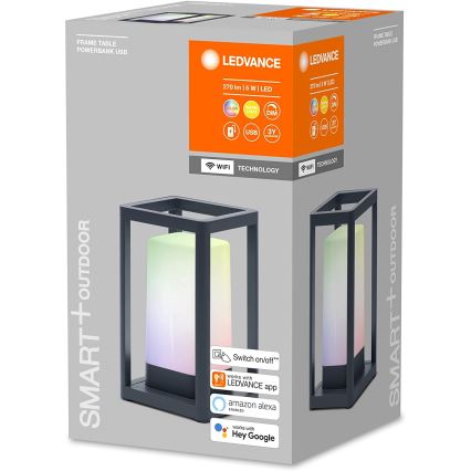 Ledvance - LED RGBW Dimbar Utomhuslampa med strömbank LED/5W/230V Wi-Fi