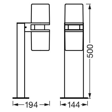Ledvance - LED RGBW ljusreglerad  venkovní lampa CASCADE 2xLED/7W/230V IP44 Wi-Fi