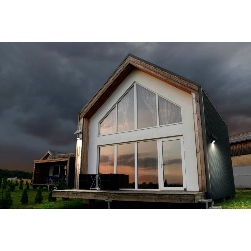 Ledvance - LED dimbar solreflektor med rörelsesensor och skymningssensor FLOOD SPLIT LED/10W/3,2V 5000 mAh IP65 + fjärrkontroll