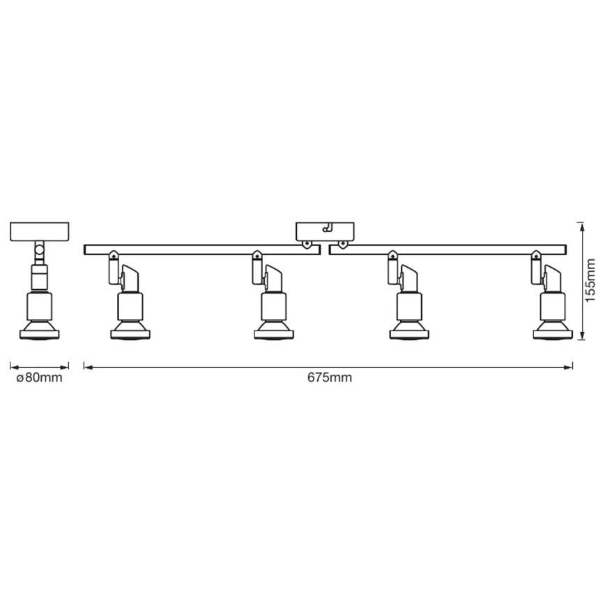 Ledvance - LED Spotlight SPOT 4xGU10/3W/230V