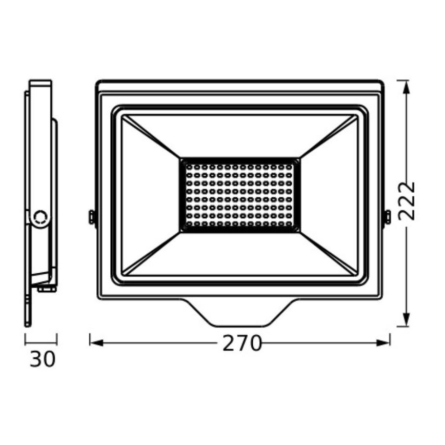 Ledvance - LED Väggstrålkastare för utomhusbruk FLOODLIGHT ESSENTIAL LED/100W/230V IP65
