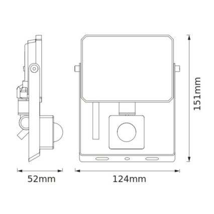 Ledvance - LED-strålkastare med rörelse- och skymningssensor FLOODLIGHT LED/20W/230V 3000K IP65
