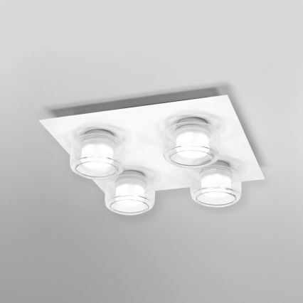 Ledvance - LED taklampa för badrum ORBIS FLAME 4xLED/5,5W/230V 3000/4000K IP44 vit