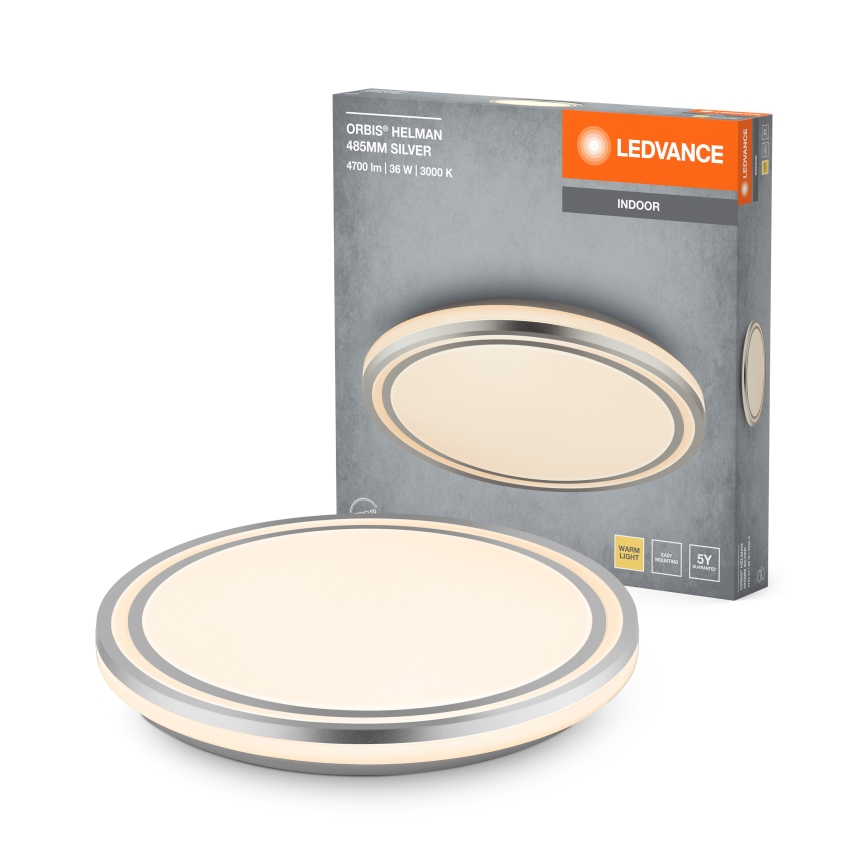 Ledvance - LED taklampa ORBIS HELMAN LED/36W/230V diameter 48,5 cm silver