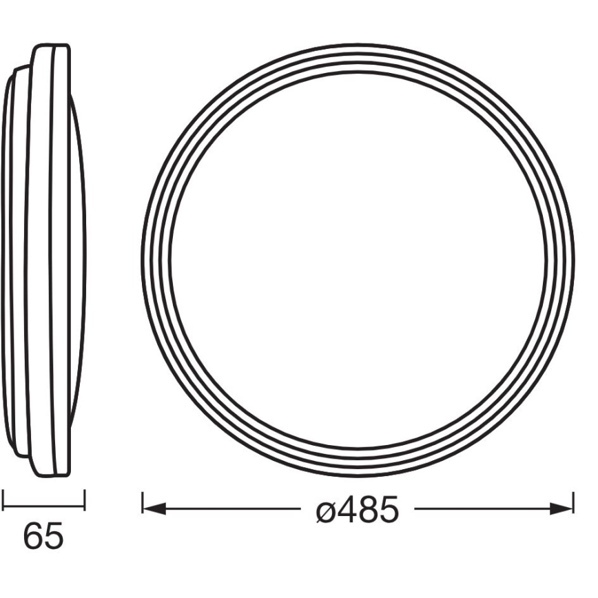 Ledvance - LED taklampa ORBIS HELMAN LED/36W/230V diameter 48,5 cm silver