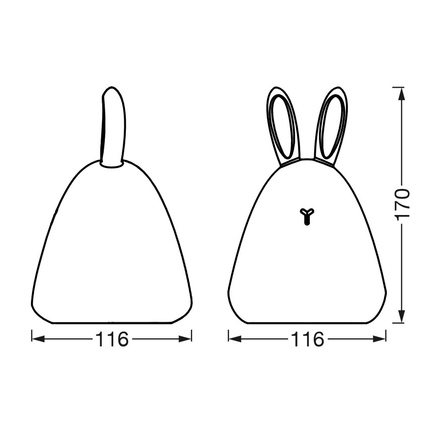 Ledvance - LED Touch Barn Nattlampa TOUCH LED/2,5W/5V 1200 mAh
