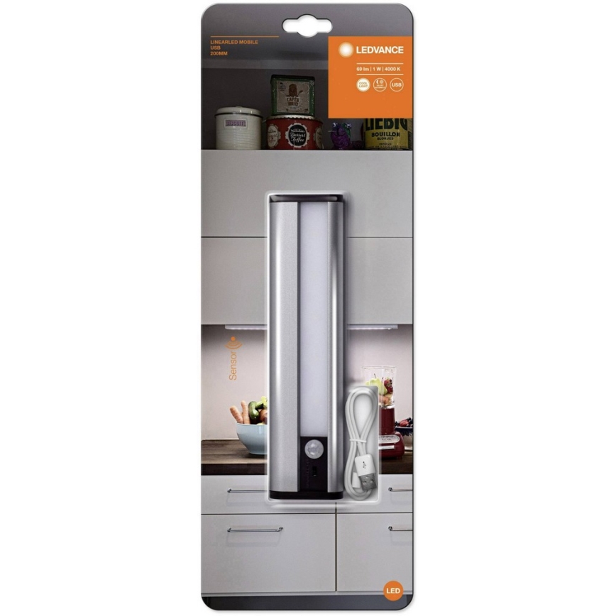 Ledvance - LED underskåpsbelysning med sensor MOBILE LED/1W/5V 1800 mAh