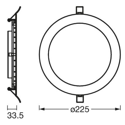 Ledvance - LED upphängd taklampa  SLIM LED/22W/230V 3000K