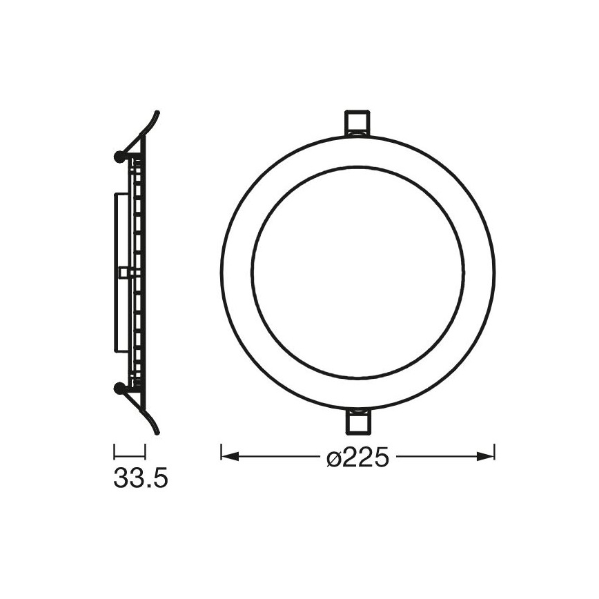 Ledvance - LED upphängd taklampa  SLIM LED/22W/230V 3000K