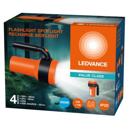 Ledvance - LED Uppladdningsbar Ficklampa med Powerbank FLASHLIGHT LED/3W/5V 2400 mAh