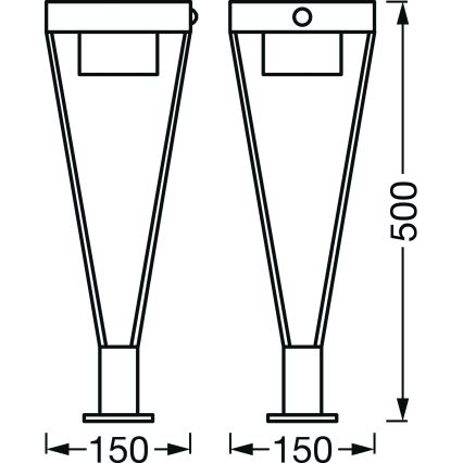 Ledvance - LED Utomhus solarlampa med sensor BOUQUET LED/6W/3,7V 2200 mAh IP44
