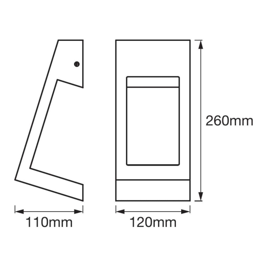 Ledvance - LED Utomhus Väggbelysning kant LED/7W/230V IP44