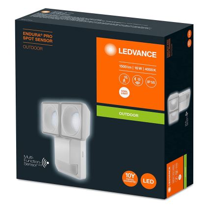 Ledvance - LED Utomhus Väggbelysning med sensor SPOT 2xLED/8W/230V IP55