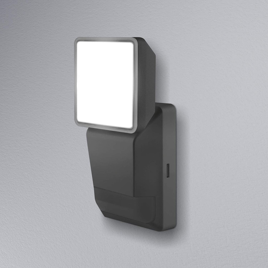 Ledvance -LED Utomhus Väggbelysning med sensor  SPOT LED/8W/230V IP55 svart