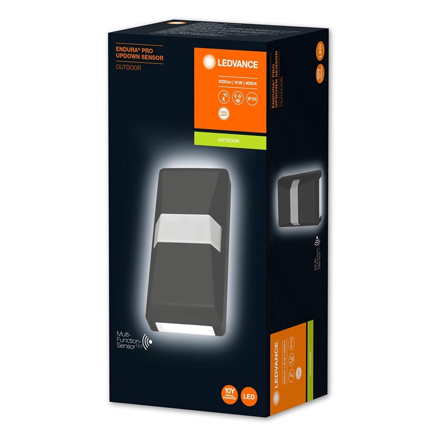 Ledvance - LED Utomhus Väggbelysning med sensor UPDOWN LED/10W/230V IP55