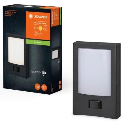 Ledvance - LED Utomhus vägglampa med sensor ENDURA STYLE LED/13W/230V IP44
