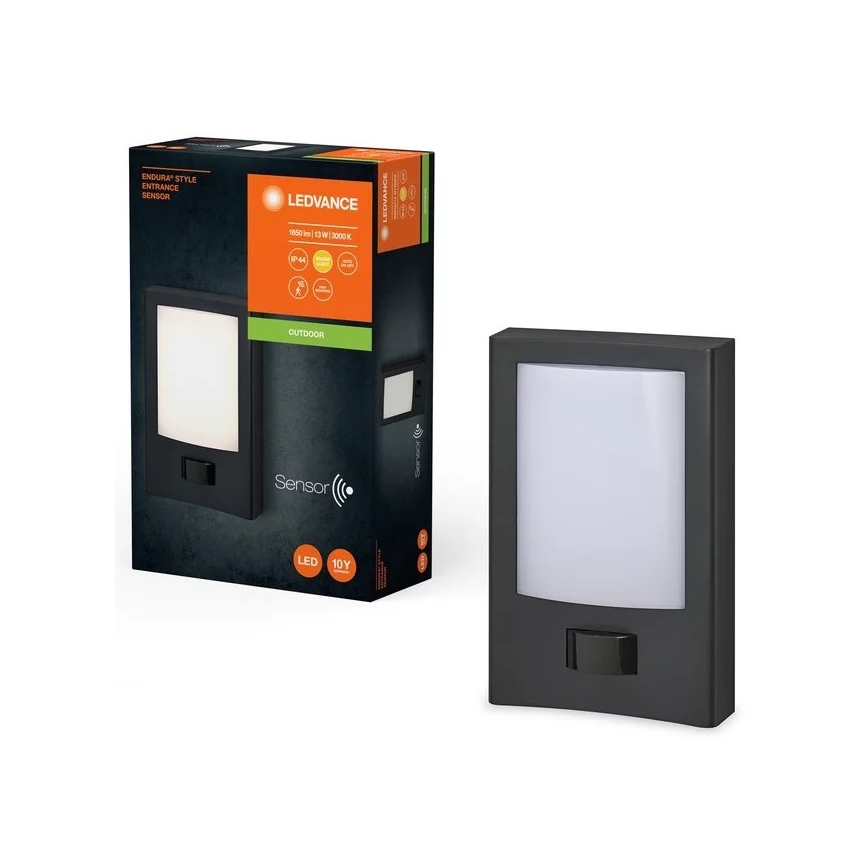 Ledvance - LED Utomhus vägglampa med sensor ENDURA STYLE LED/13W/230V IP44