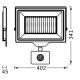 Ledvance - LED Väggstrålkastare för utomhusbruk med sensor FLOODLIGHT ESSENTIAL LED/200W/230V IP65