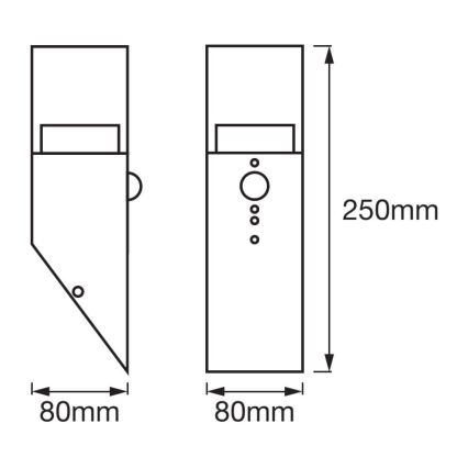 Ledvance - LED-utomhusväggarmatur med sensor CRYSTAL LED/5W/230V IP44
