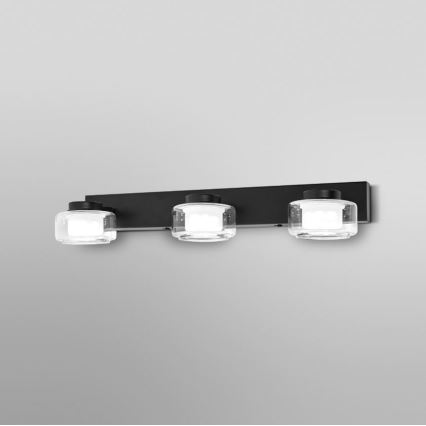 Ledvance - LED Vägglampa för badrum ORBIS FLAME 3xLED/5,5W/230V 3000/4000K IP44 svart