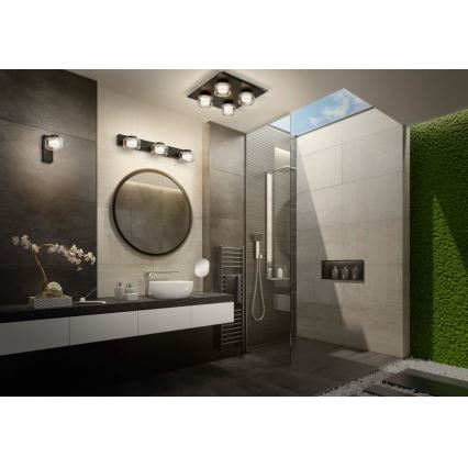 Ledvance - LED Vägglampa för badrum ORBIS FLAME LED/5,5W/230V 3000/4000K IP44 svart
