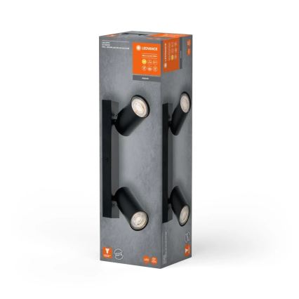 Ledvance - LED väggspot OCTAGON 2xGU10/3,4W/230V 2700K svart